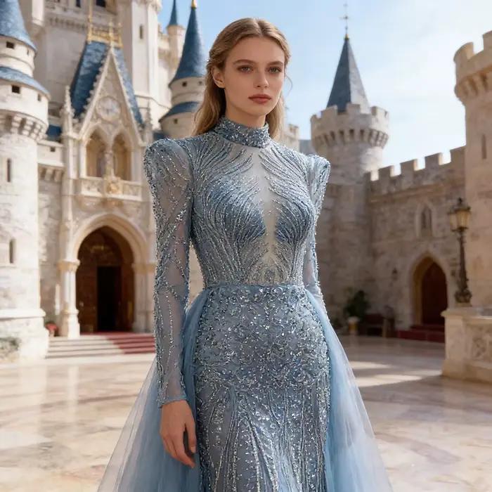 Robe de Soirée Musulmane Élégante pour Femme 2026 – Luxe Dubaï