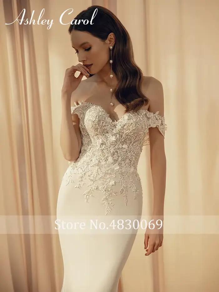 Ashley Carol-Robe de Mariée Sirène Sexy en Satin