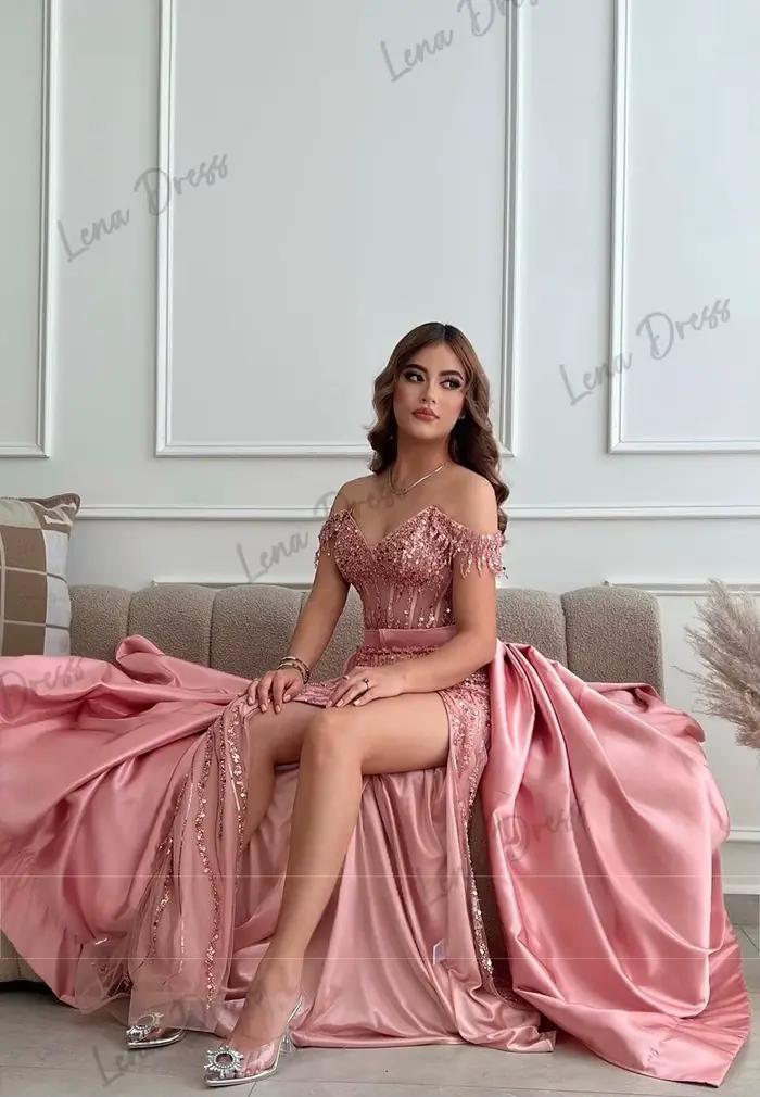 Lena robe de soirée épaules dénudées