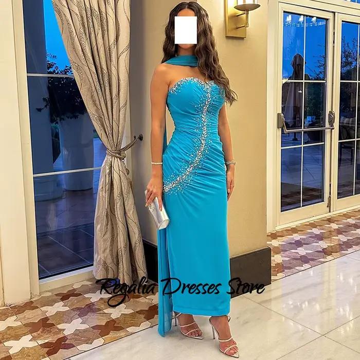 Robes de soirée simples en mousseline de soie