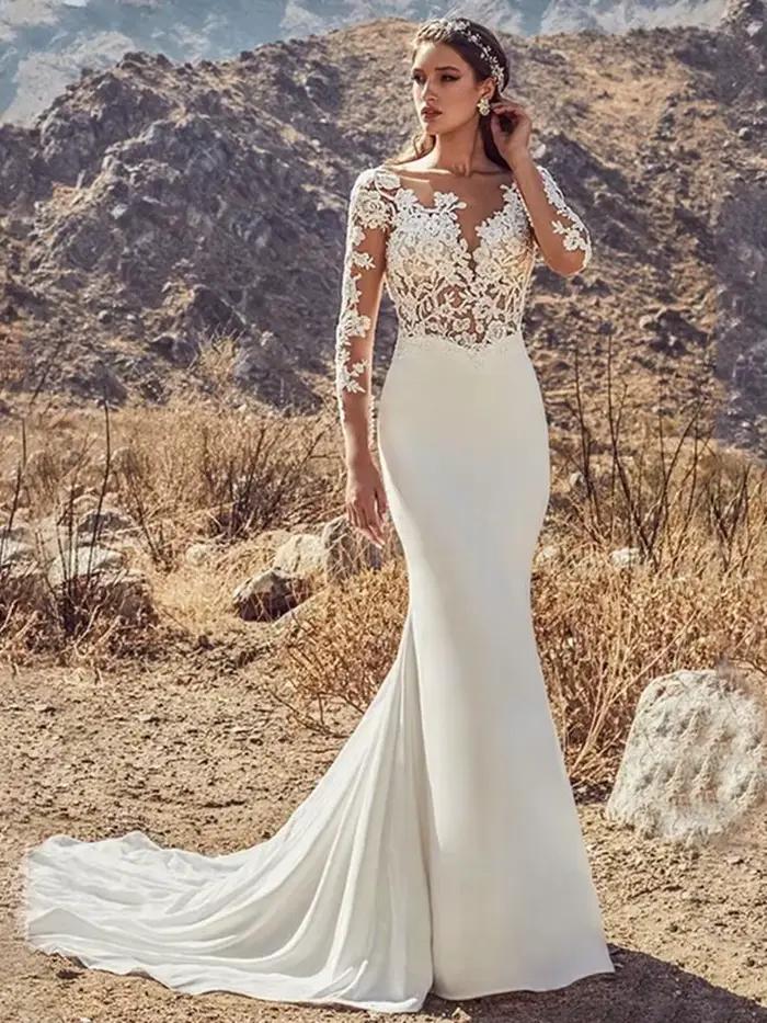 Robe de mariée élégante coupe A-line 2025 pour femme