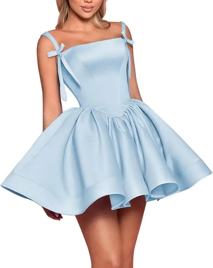 Robes de soirée en satin pour adolescentes