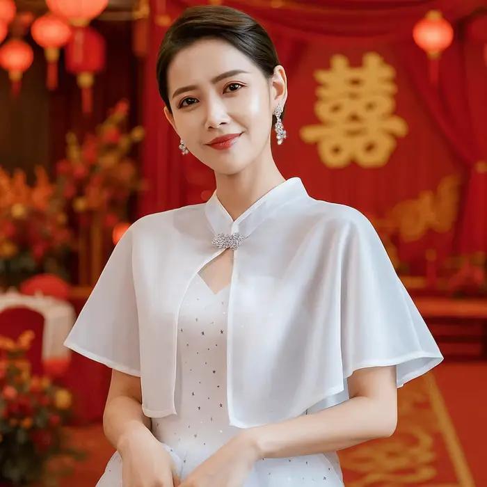 Robe de mariée en mousseline de soie