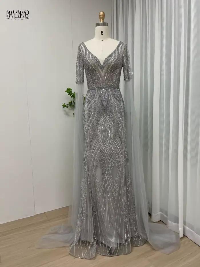 MYMB – robe de soirée sirène bleue pour femmes