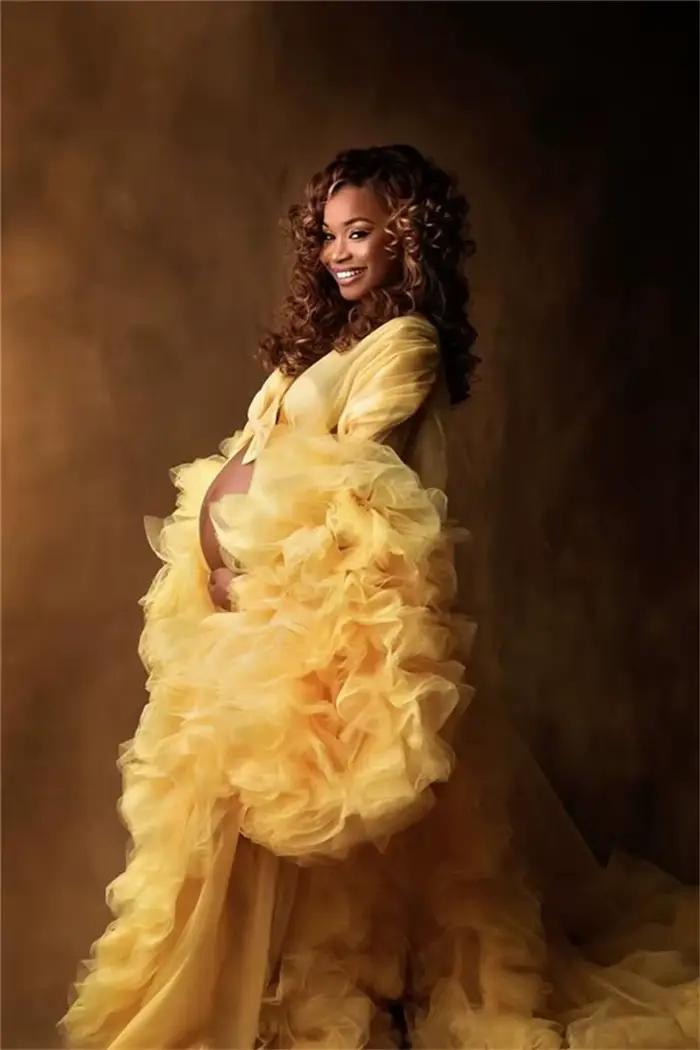 Robes longues en tulle moelleux pour femmes