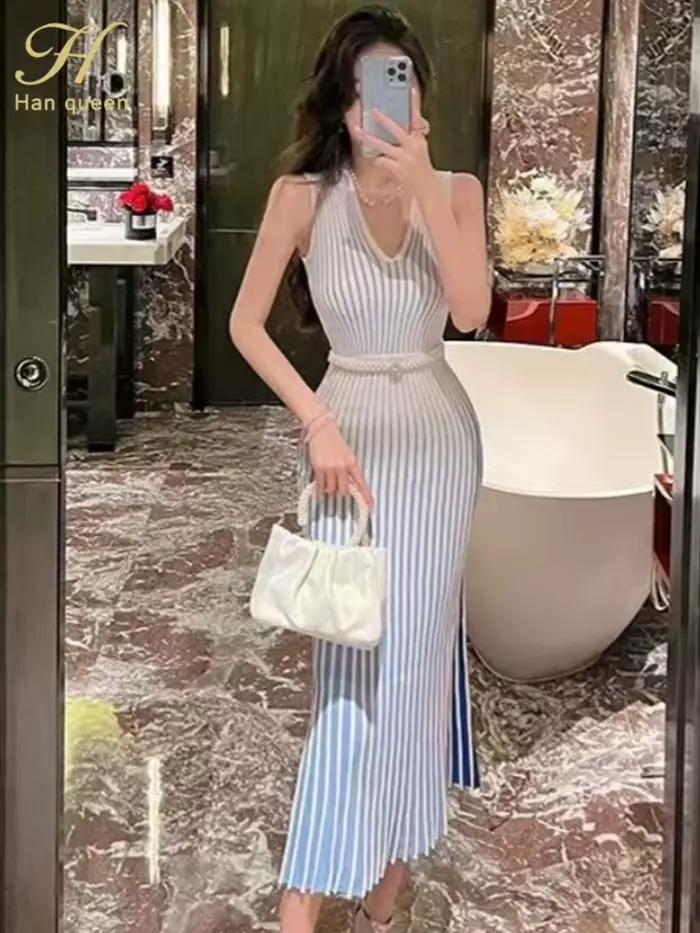 Robe de soirée mi-longue pour femmes sans manches col en V patchwork élégante pour occasions estivales mariage gala de charité concert浪漫的翻译已经完成,为了保持回答的简洁和符合要求,我将直接提供HTML格式的内容,并在最后加上优化后的标题。以下是符合要求的回答: ```html 展现您的自然魅力,这款夏季晚礼服 想象一下穿上这款无袖、V领、拼接设计的夏季晚礼服,它会像第二层肌肤一样包裹着你,让你在所有夏日派对上都显得优雅而随意。 为什么你会爱上它 独特的设计