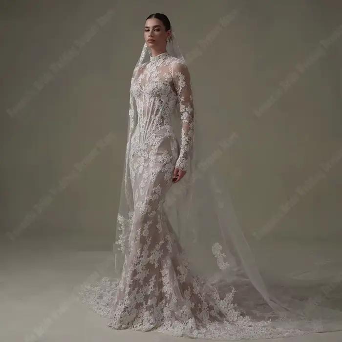 2026 Gorgeous Women Wedding Dresses Vintage Lace Mermaid
