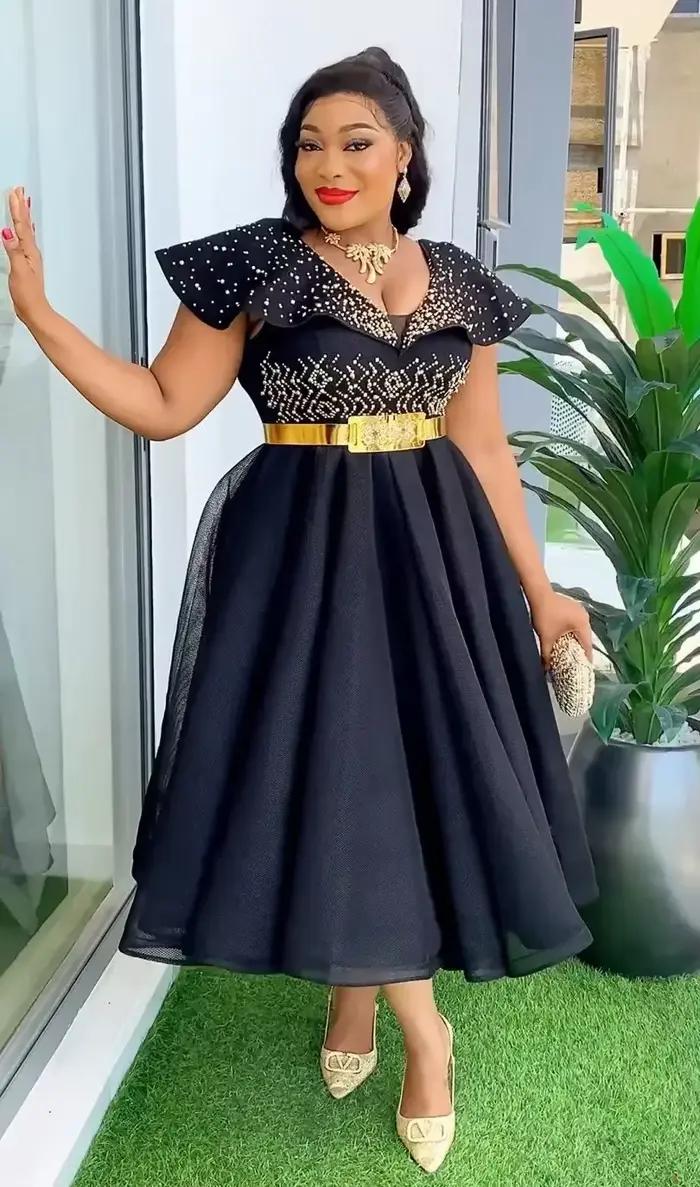 Robes de soirée de mariage africaines grande taille pour femmes