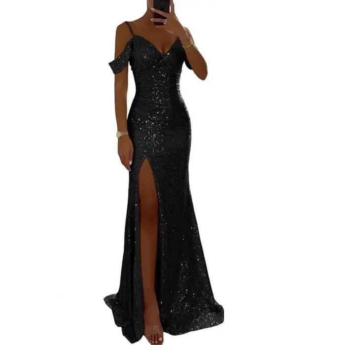 Robe de soirée à sequins pour femme