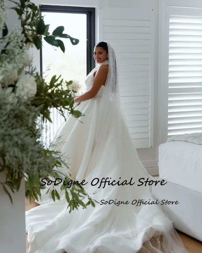 SoDigne-Robe de Mariée Simple en Satin