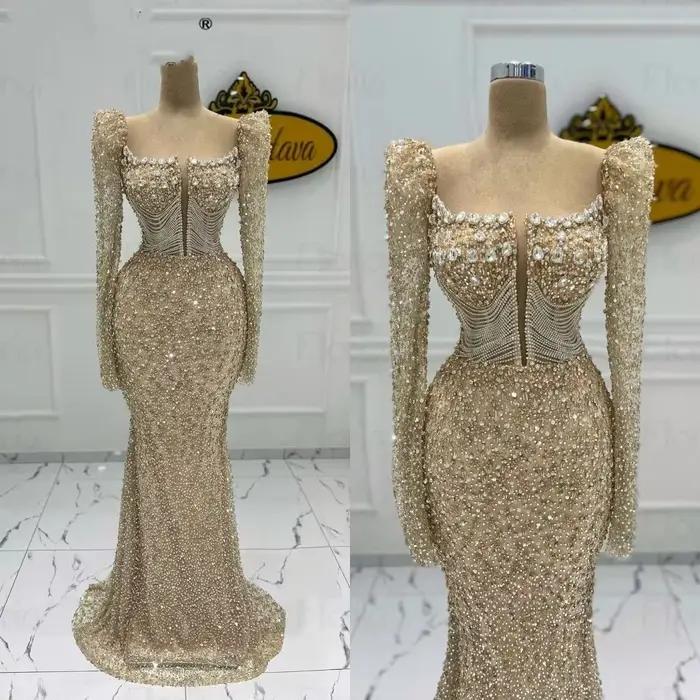 Robe de soirée sirène arabe personnalisée
