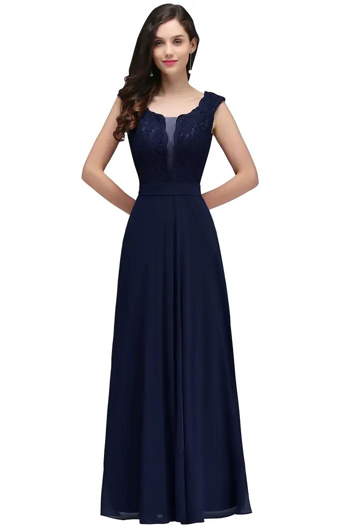 Robe de soirée longue bordeaux pour femmes