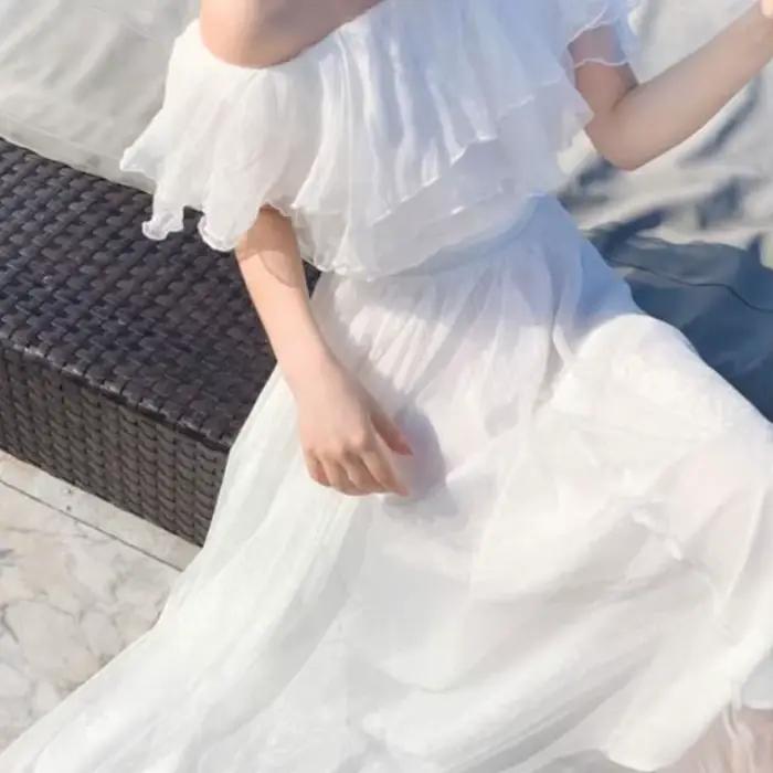 Robes longues en mousseline de soie pour femmes