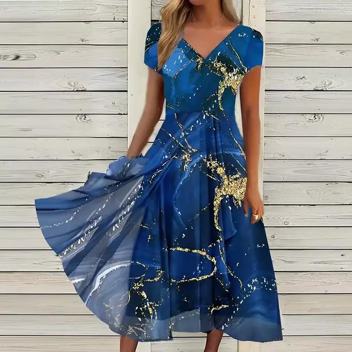 Robe de soirée en dentelle à col rond pour femmes