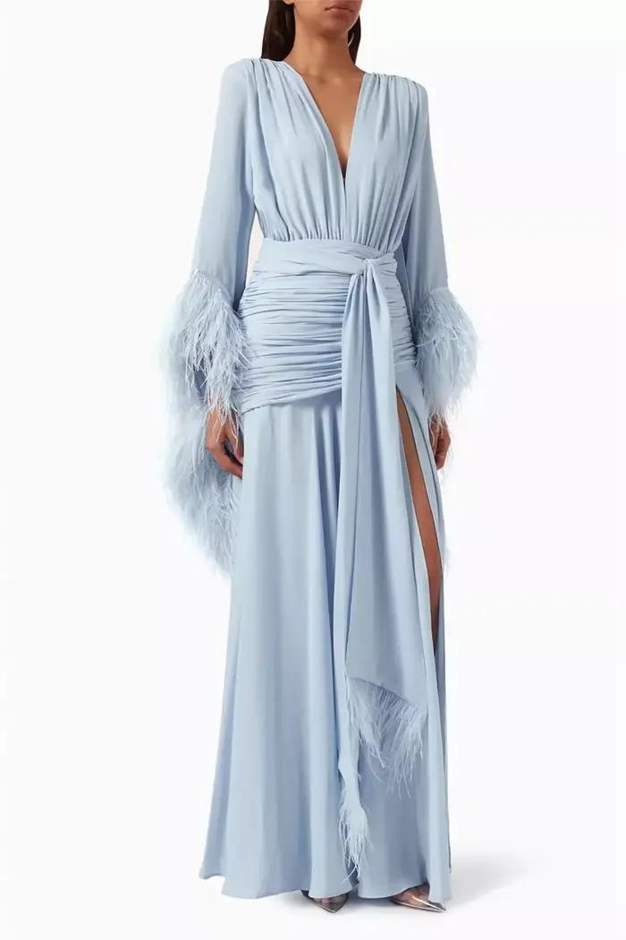 Robe de soirée bleu clair