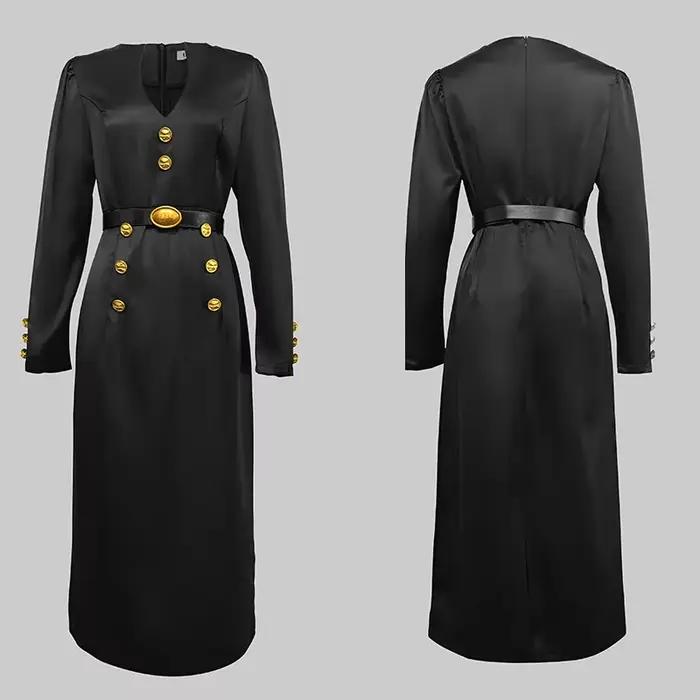 Modigirl robes de soirée de mariage pour femmes vêtements formels création originale boutonnée robe à manches longues pour dames