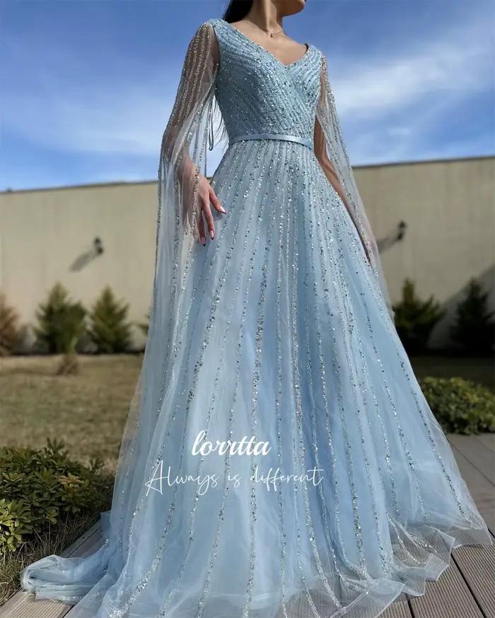 Lorrtta-Robe de soirée en tissu brillant Grace pour femmes