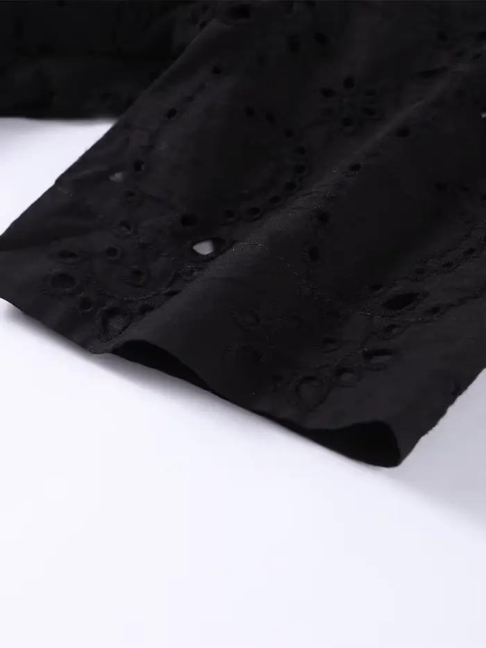 Robe longue élégante noire pour femme avec lacets