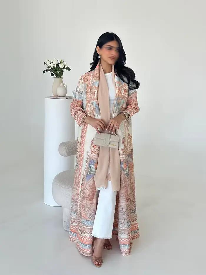 Robe plissée arabe dubaï pour femmes