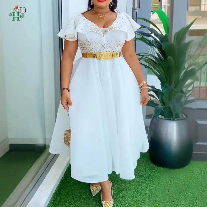 Robes de soirée de mariage africaines grande taille pour femmes