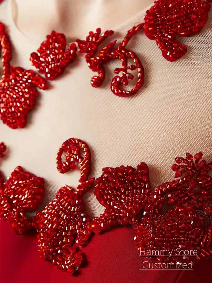 Robe de soirée rouge personnalisée