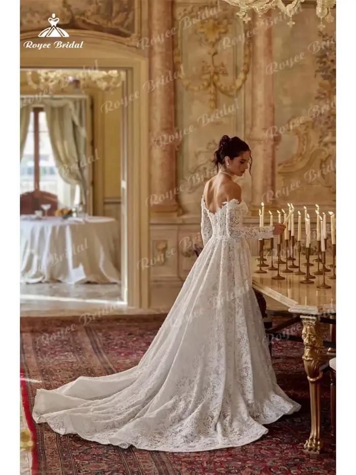 Robe de mariée vintage Roycebridal en dentelle pleine coupe