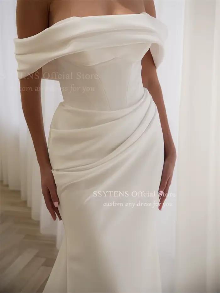 SSYTENS Robes de mariée élégantes en satin