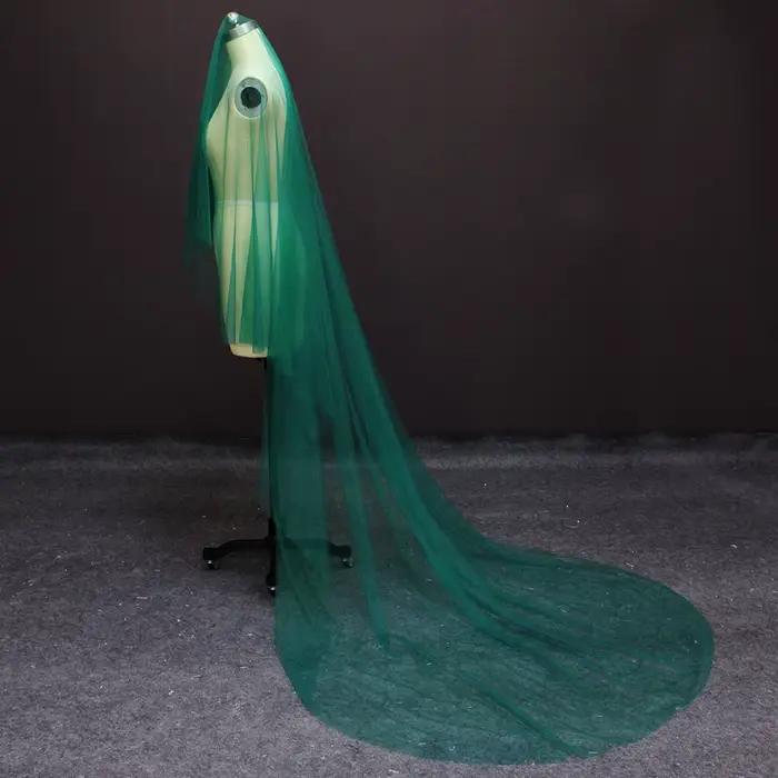 Pas de peigne! Robe de Mariée en Tulle Vert Personnalisée