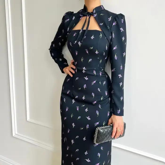 Robe à manches longues pour femmes