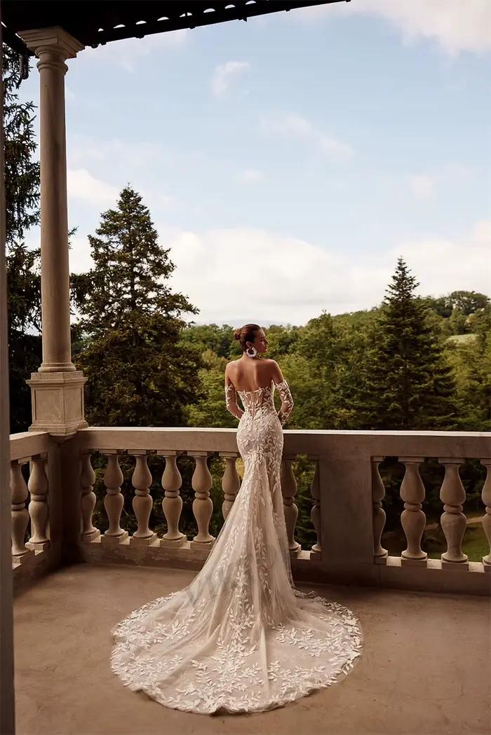 Robe de Mariée en Forme de Trompent pour Femme