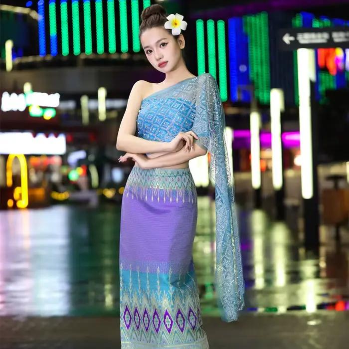 Robe Traditionnelle Thaïlandaise Vintage Dai pour Femme