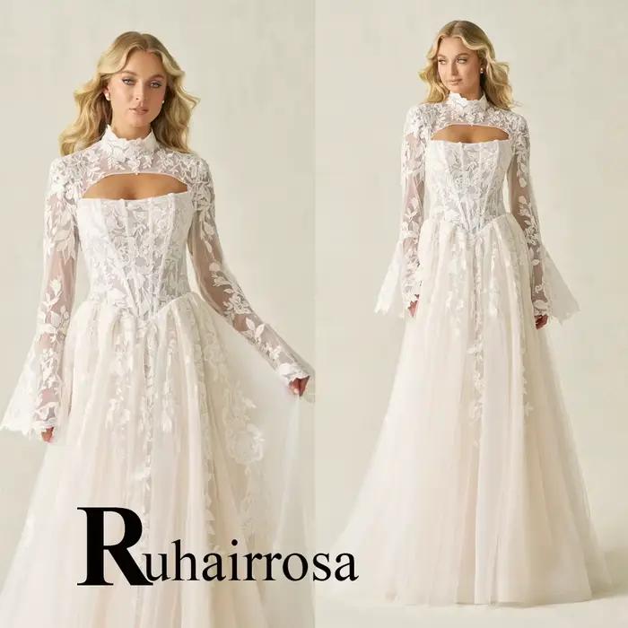 Ruhair – robes de mariée charmantes à col haut