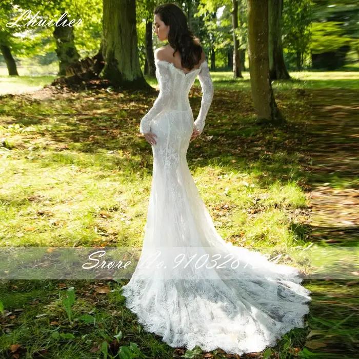 Lhuilier – robe de mariée sirène en dentelle
