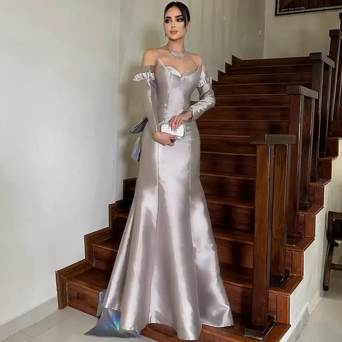 Robes de soirée élégantes femme Satin sirène/trompette robe