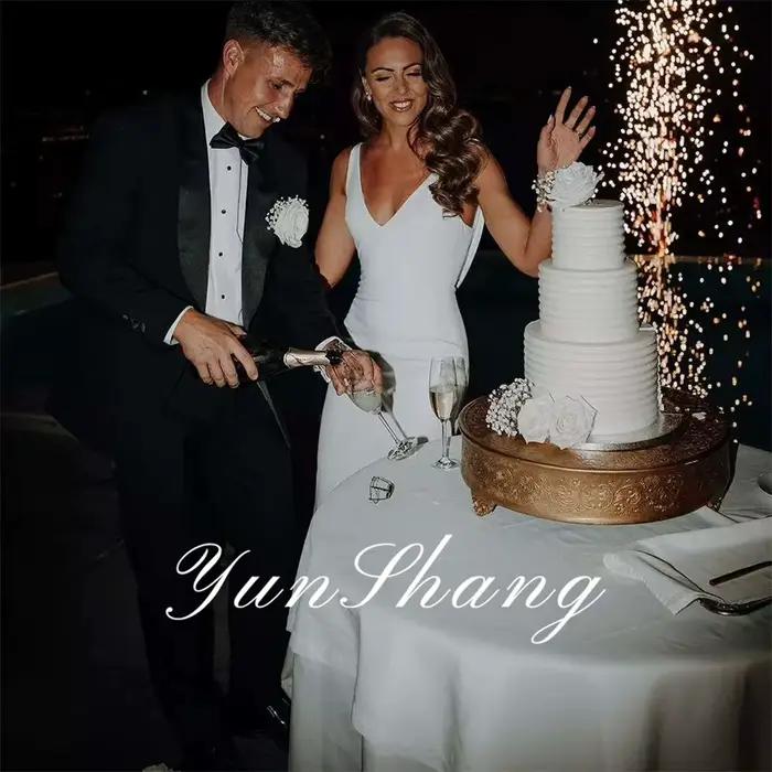 Yunshang-Robe de mariée sirène simple personnalisée