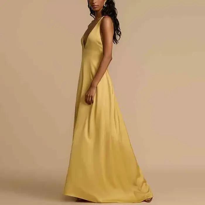 Robe longue élégante sans manches pour femmes