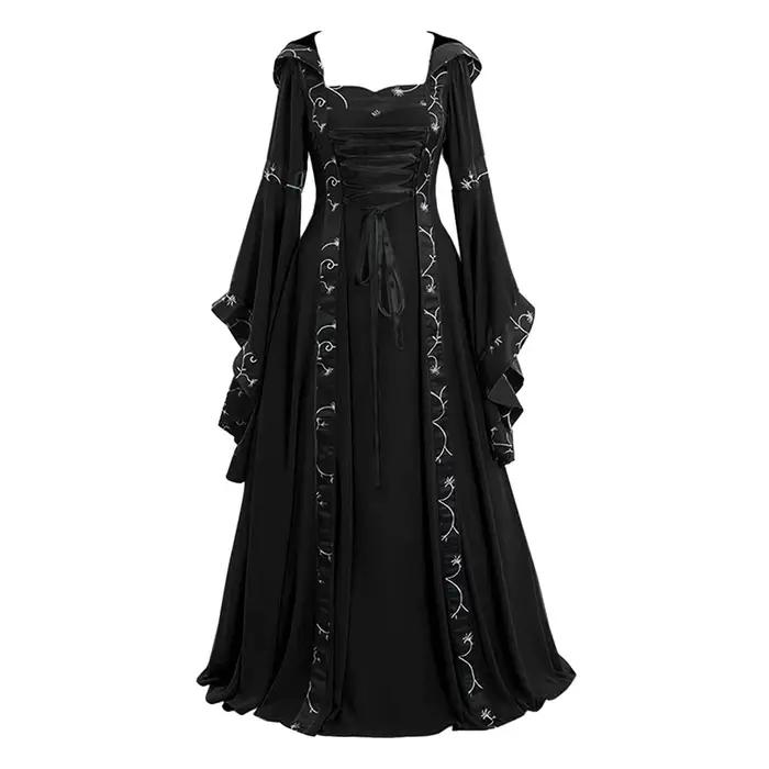 Robe Longue de Soirée Médiévale pour Femme