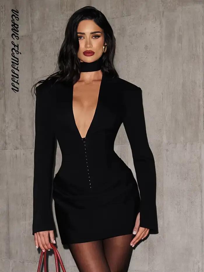 Robe de soirée courte plissée pour femmes
