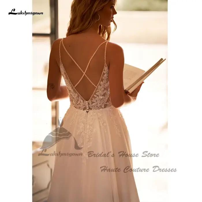 Yanshmigown-Robe Longue Bouffante en Mousseline de Soie pour Mariage