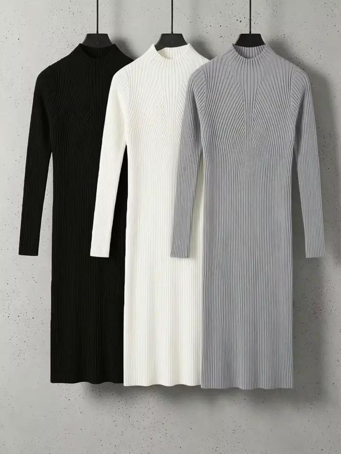 Longue robe hiver chaude long dress vetements femme nouveauté robes longues pour les femmes tricot pulls fashion