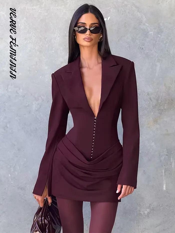 Robe de soirée courte plissée pour femmes