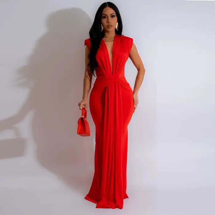 Robe de soirée élégante polyester décontractée pour femmes occasions spéciales anniversaires et soirées de gala