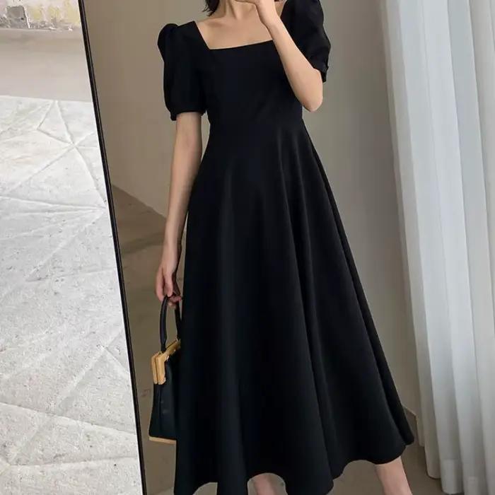 Robe de Soirée Élégante à Manches Courtes pour Femme
