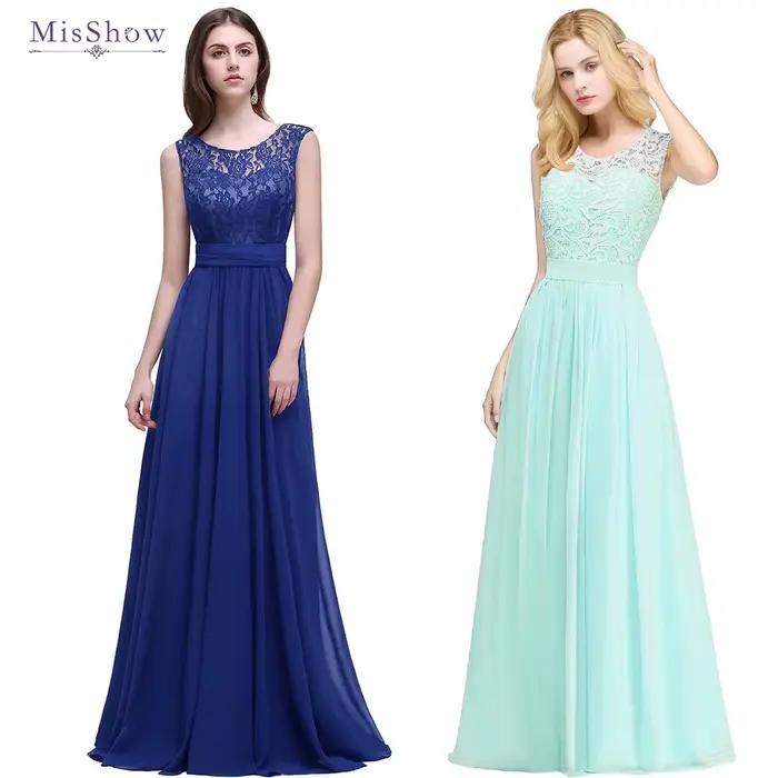 Robe de Demoiselle d'Honneur Élégante en Mousseline de Soie pour Femme