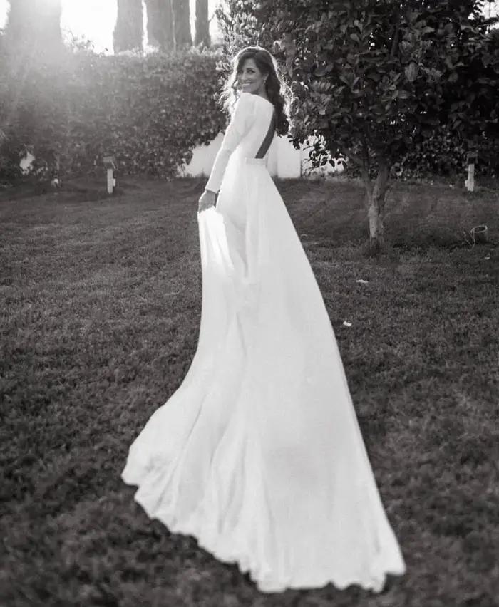 Robe de mariée sirène civile élégante
