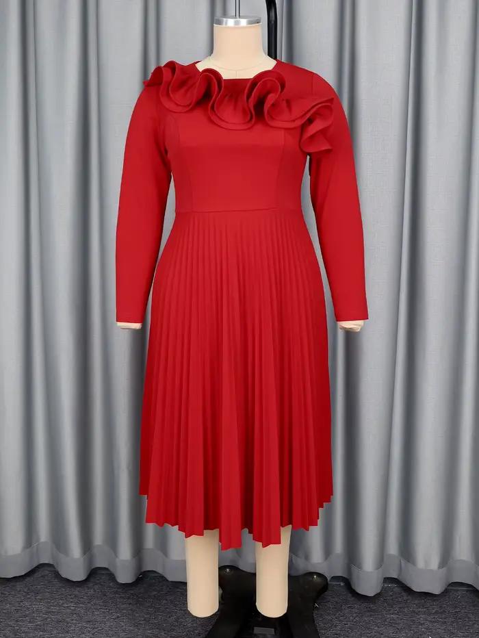 Robe trapèze rouge élégante pour femmes