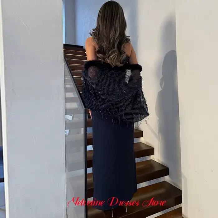 Robe de soirée en jersey à paillettes