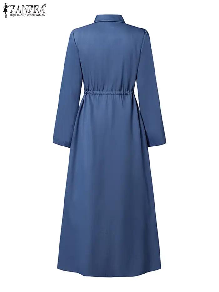 Robe d'été de travail élégante à manches longues pour femmes