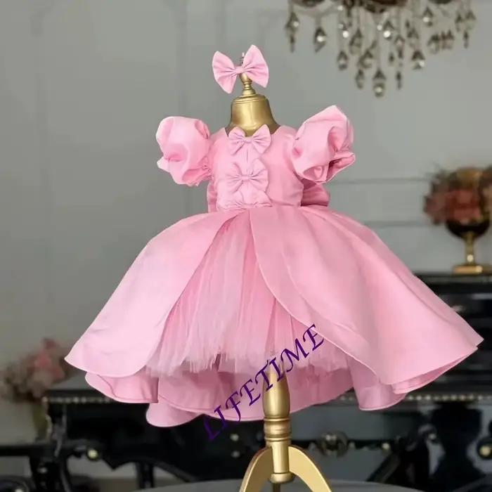 Robes de demoiselle d'honneur avec nœud marron