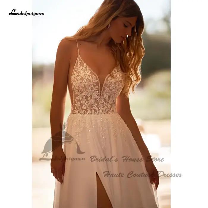 Yanshmigown-Robe Longue Bouffante en Mousseline de Soie pour Mariage